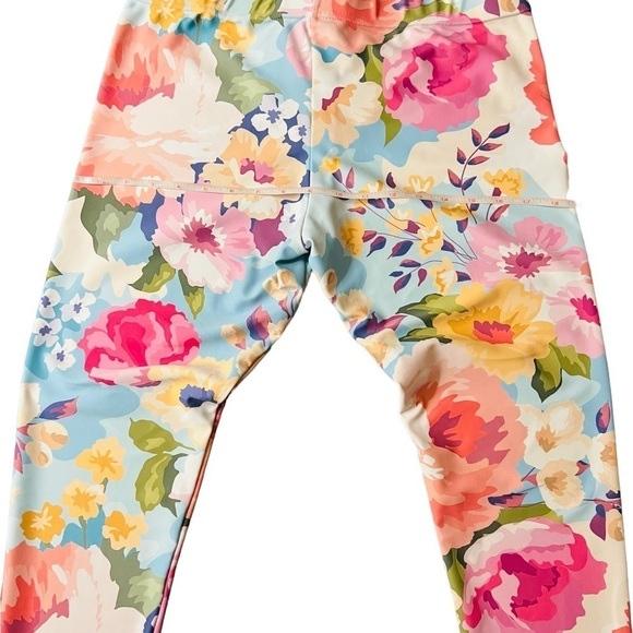 FIERCEPULSE WOMENS PRETTY FLORAL ATHLETIC LEGGINGS SIZE XL - Picture 8 of 8